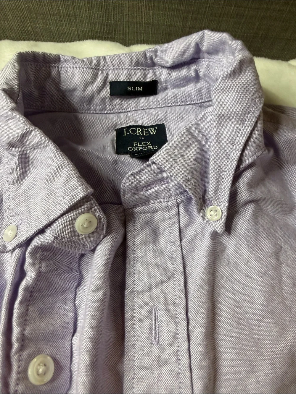 J. Crew Men's Light Lavender Button-Down Oxford Shirt